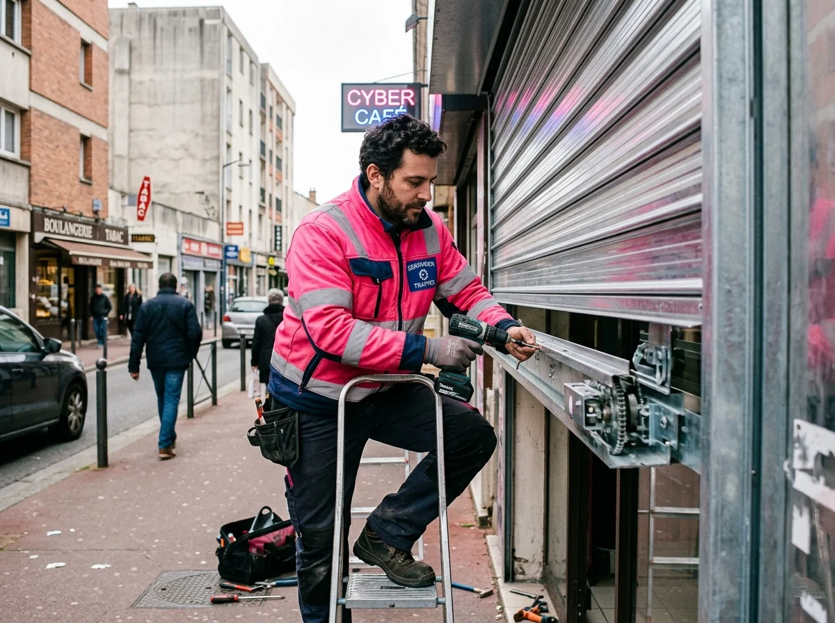 Rideau métallique commerce à Trappes